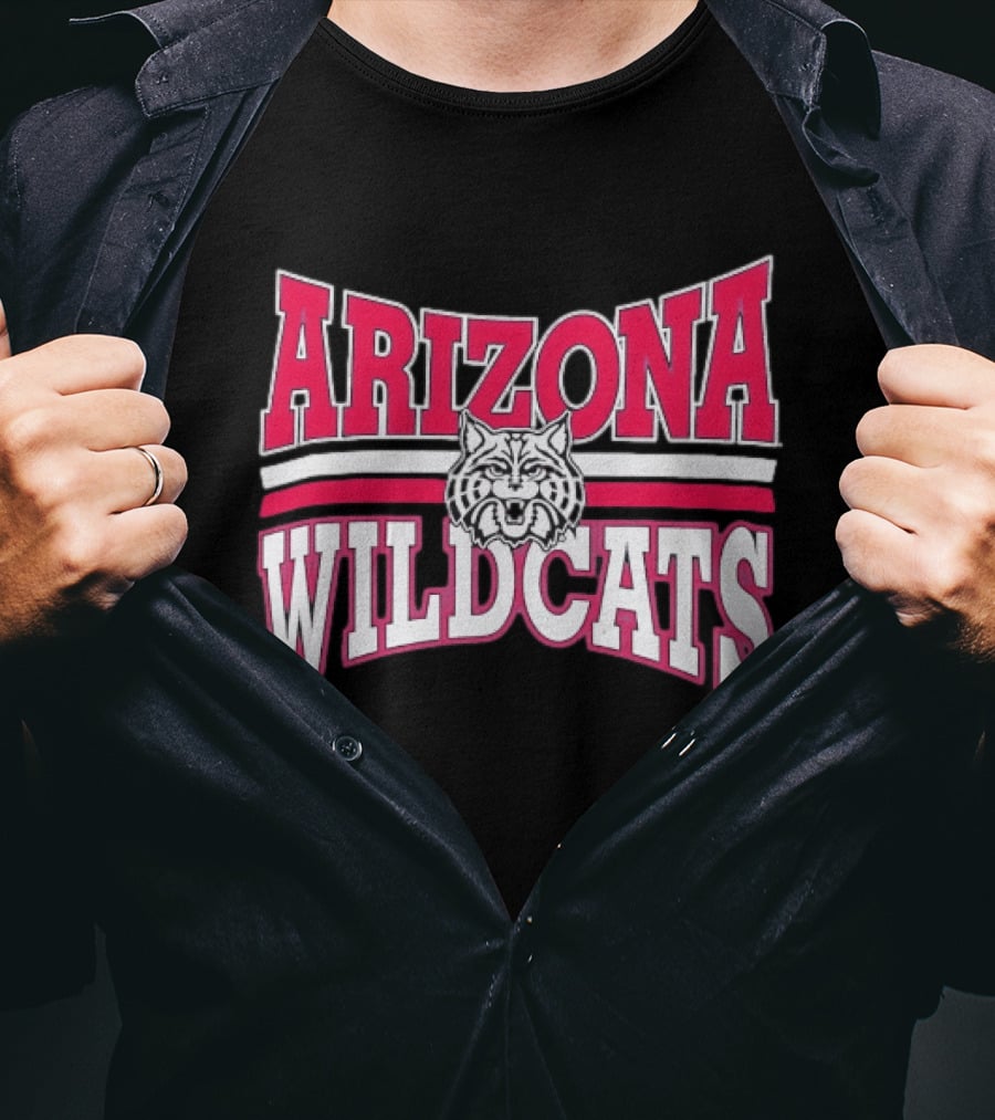 Arizona Wildcats NCAA Head Red White Stripes T-Shirt