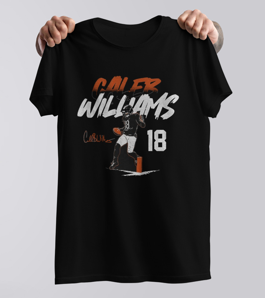 Caleb Williams Chicago Football Number 18 Pose Player T-Shirt