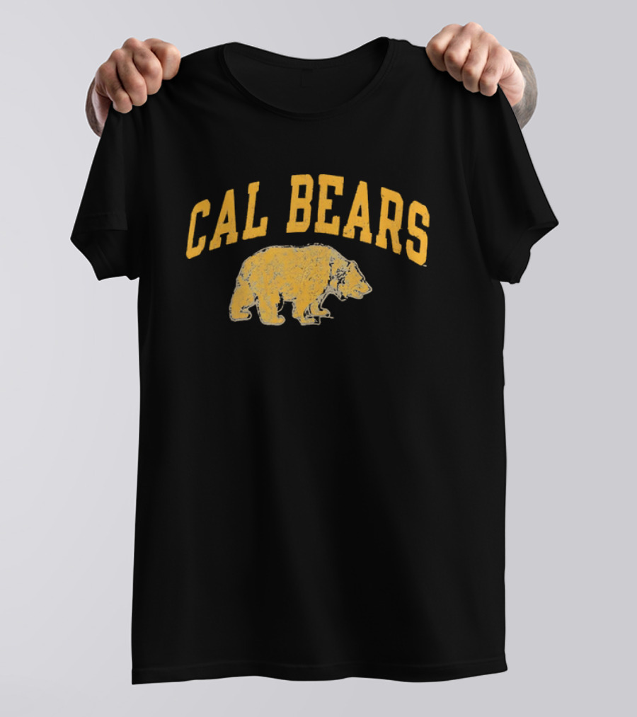 Cal Bears NCAA Distressed Grizzly Bear Profile T-Shirt