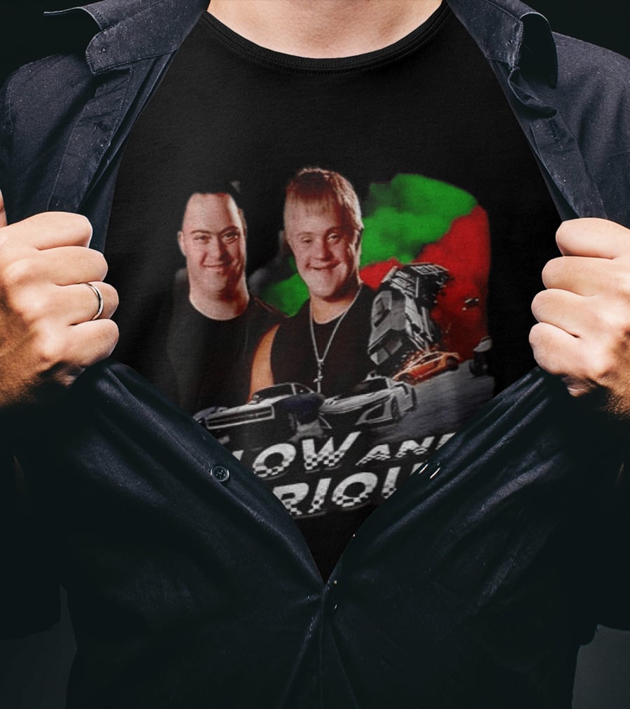 Slow And Curious Racing Car Men With Down Syndrome T-Shirt