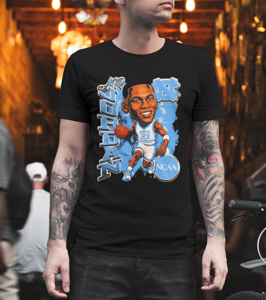 Mr Jordan North Carolina Tar Heels NCAA Basketball 23 T-Shirt