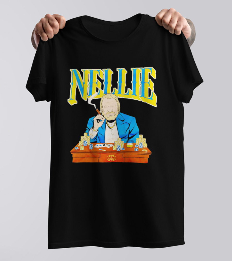 Nellie Warriorsworld Don Nelson Poker Scene Cigar Golden State Coach T-Shirt