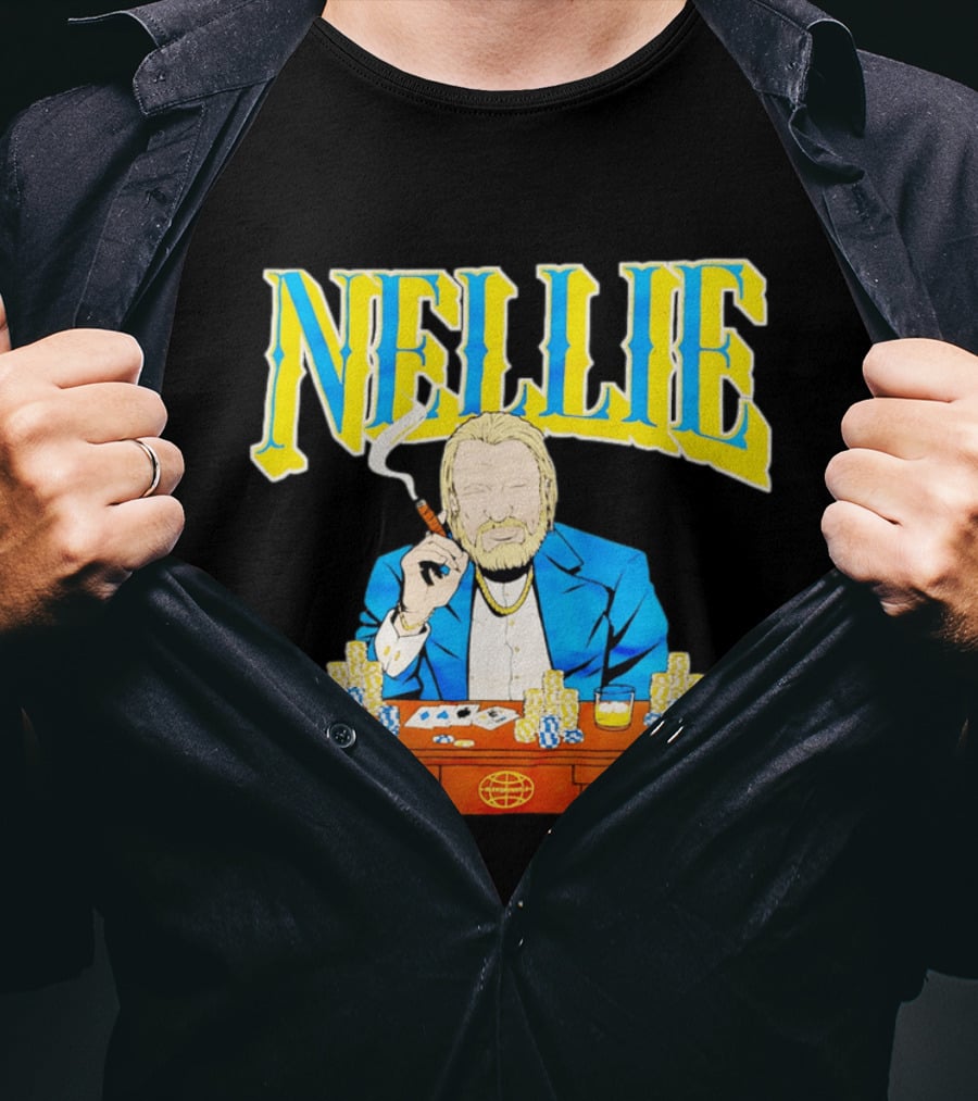 Nellie Warriorsworld Don Nelson Poker Scene Cigar Golden State Coach T-Shirt
