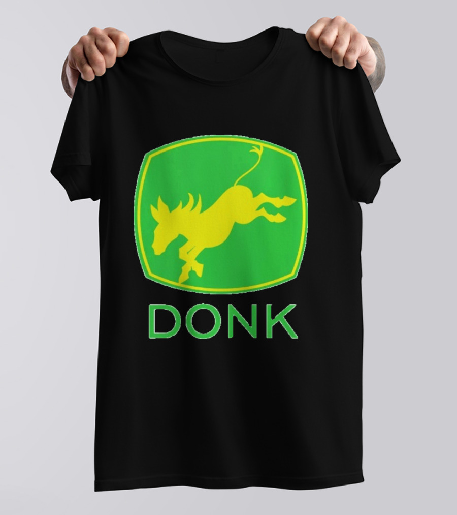 Donk Green And Yellow Farming Donkey T-Shirt