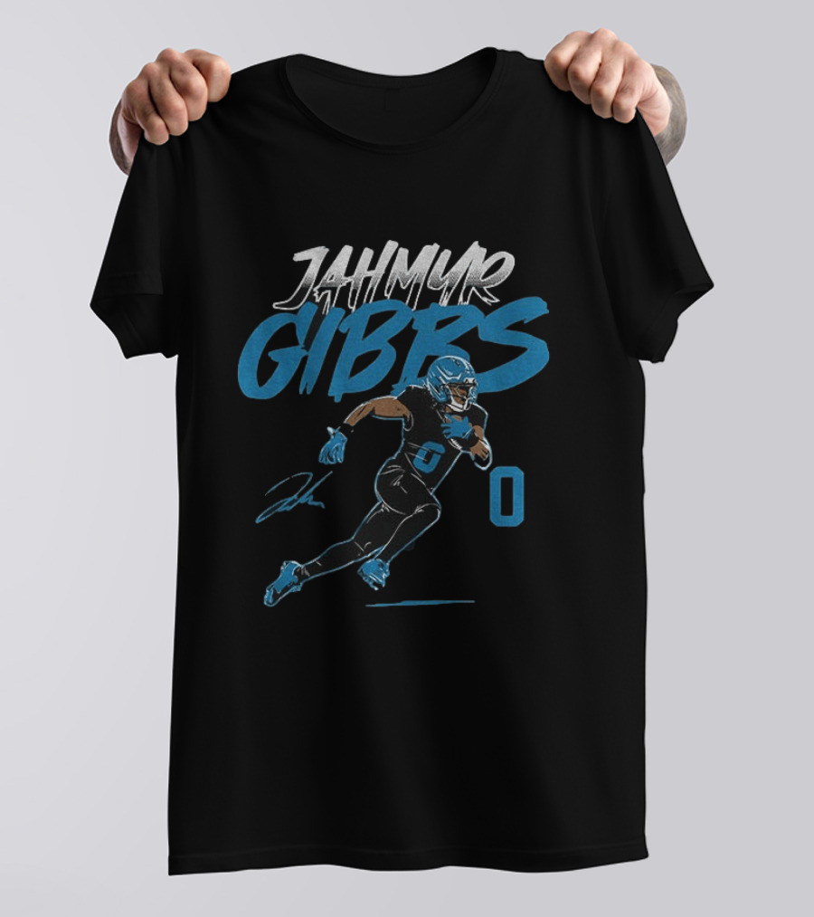 Jahmyr Gibbs Detroit Lions NFLPA Football Player Zero Jersey Number 0 T-Shirt