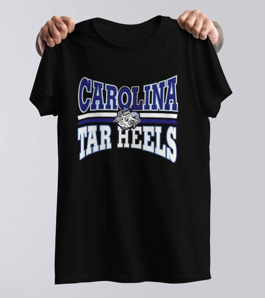 Carolina Tar Heels Cartoon Ram Head NCAA Unc T-Shirt