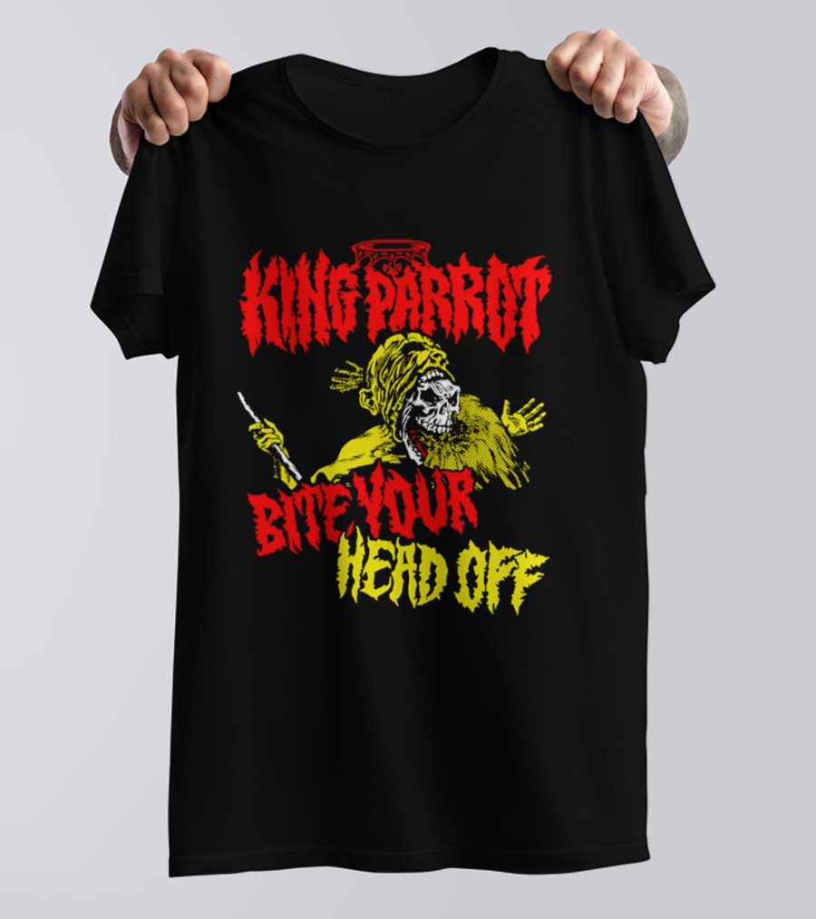 King Parrot Bite Your Head Off Skull And Creature T-Shirt