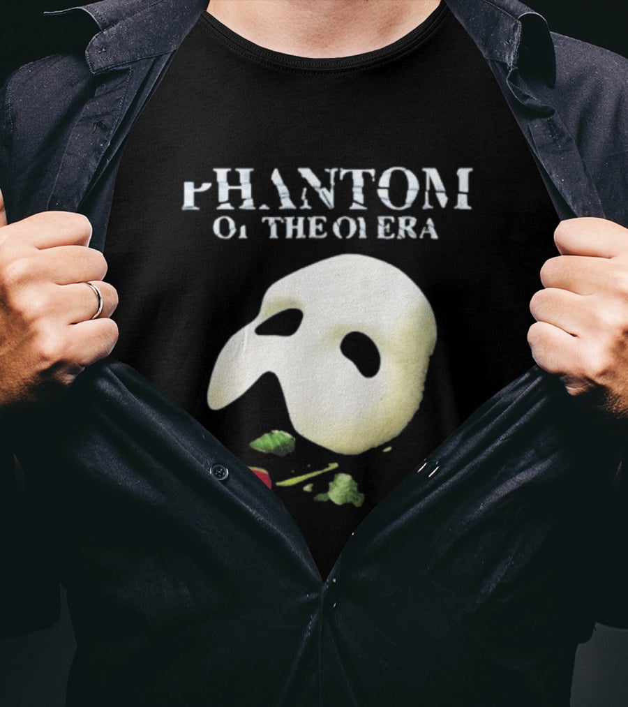 Phantom Of The Opera Mask Red Rose T-Shirt