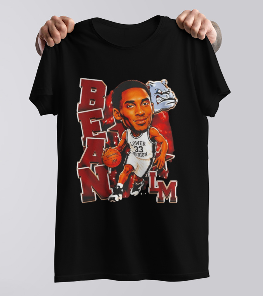 Kobe Bryant Lower Merion Aces Bean Spalding NBA Basketball LM Bulldog T-Shirt