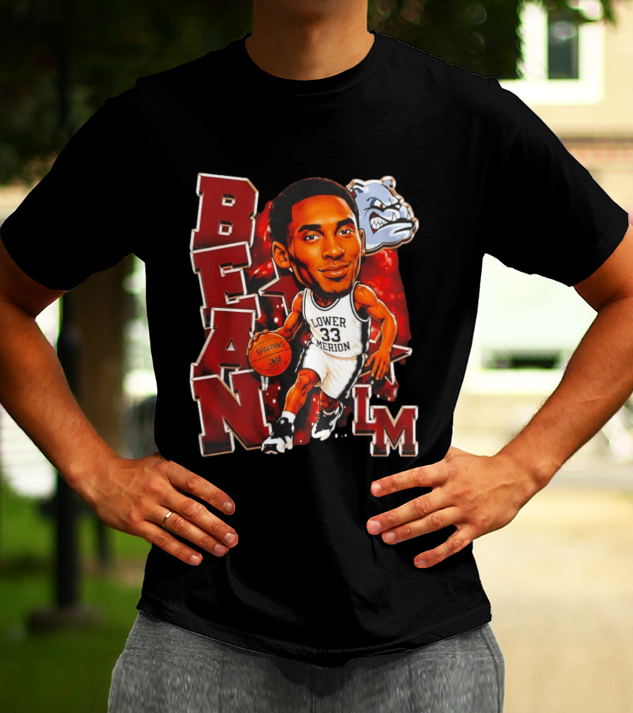 Kobe Bryant Lower Merion Aces Bean Spalding NBA Basketball LM Bulldog T-Shirt