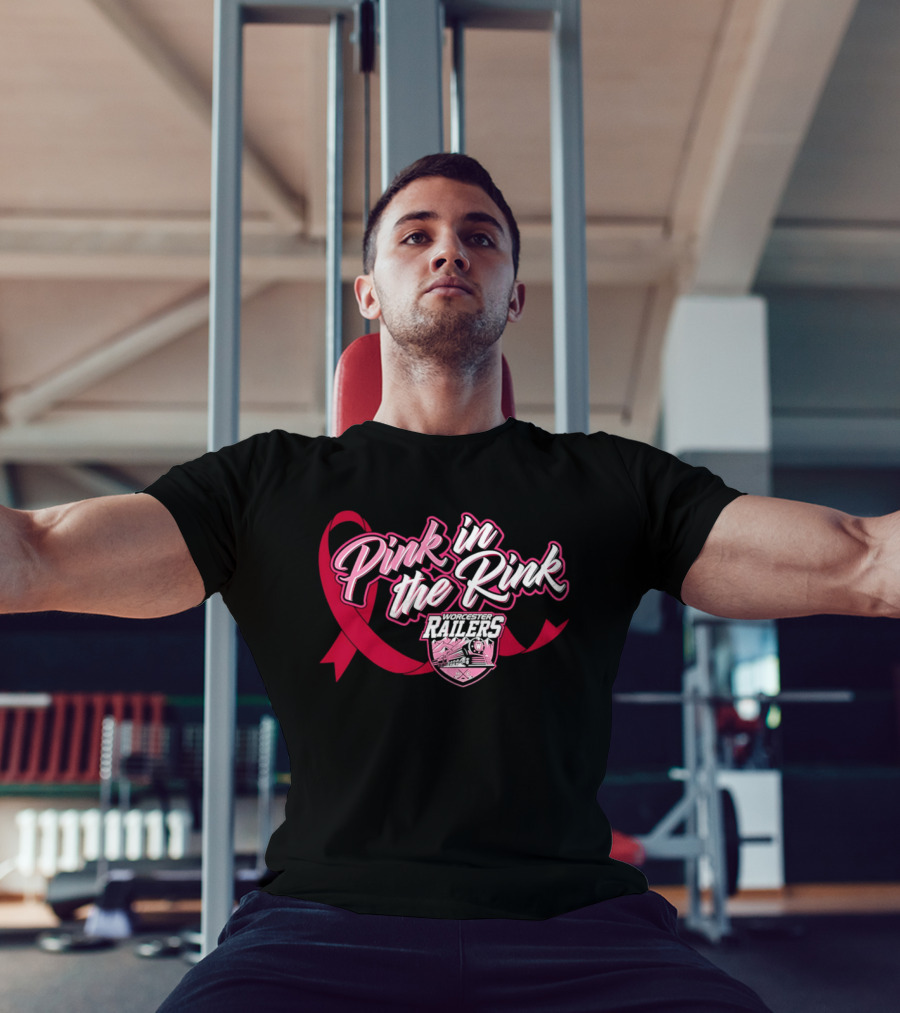 Pink In The Rink Worcester Railers Breast Cancer Awareness Event T-Shirt