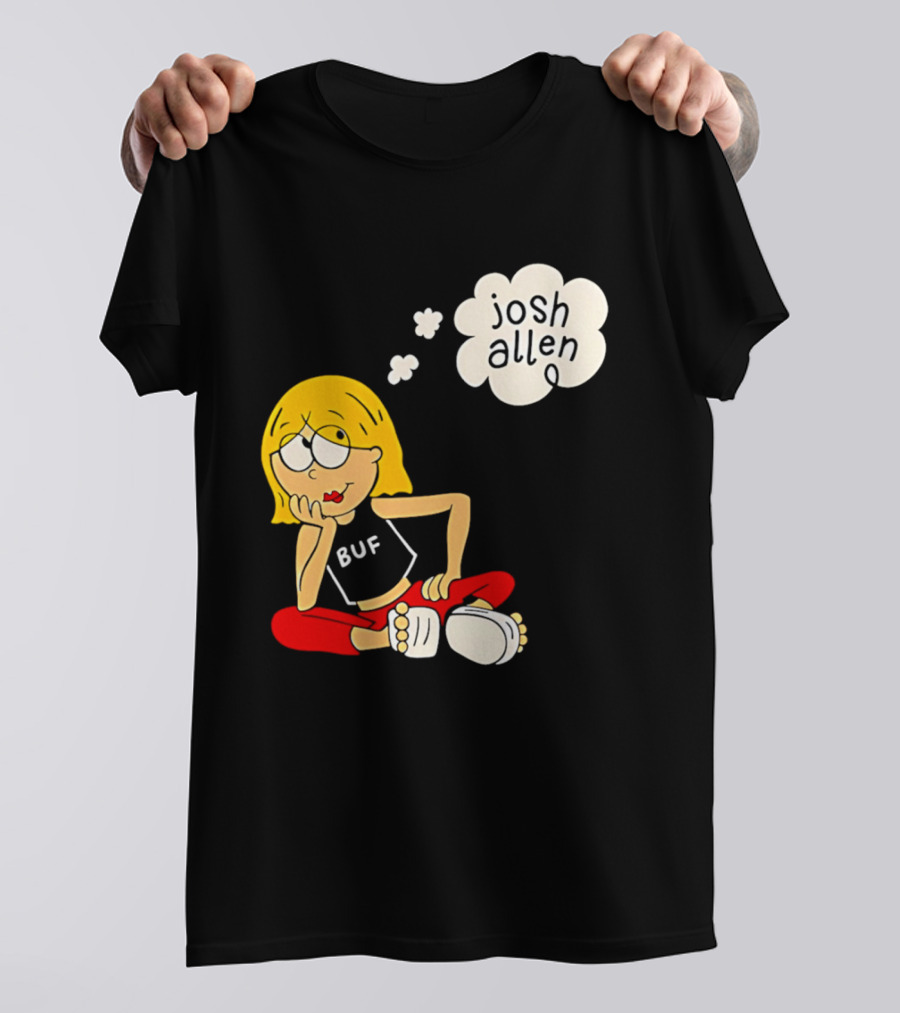 Lizzie McGuire BUF Josh Allen Dreaming Cartoon T-Shirt