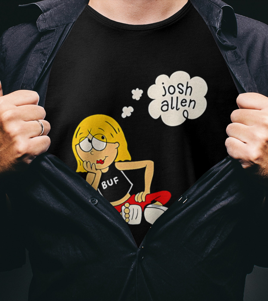Lizzie McGuire BUF Josh Allen Dreaming Cartoon T-Shirt