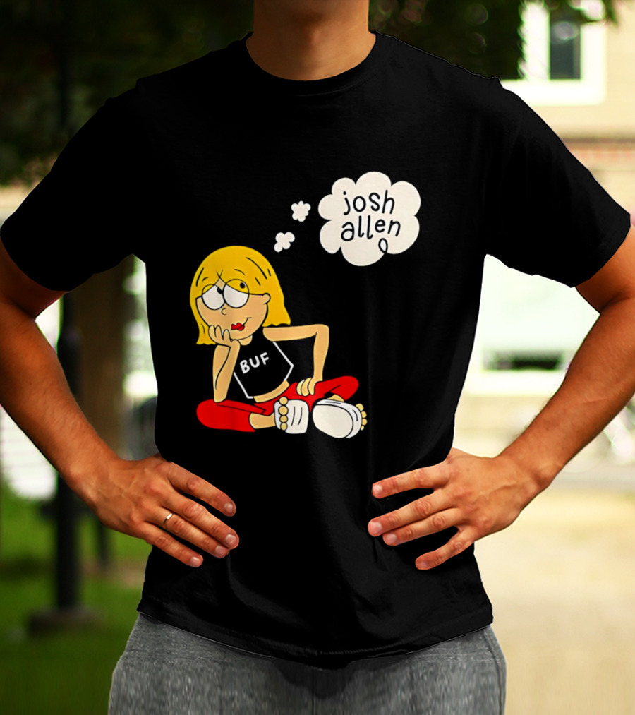 Lizzie McGuire BUF Josh Allen Dreaming Cartoon T-Shirt