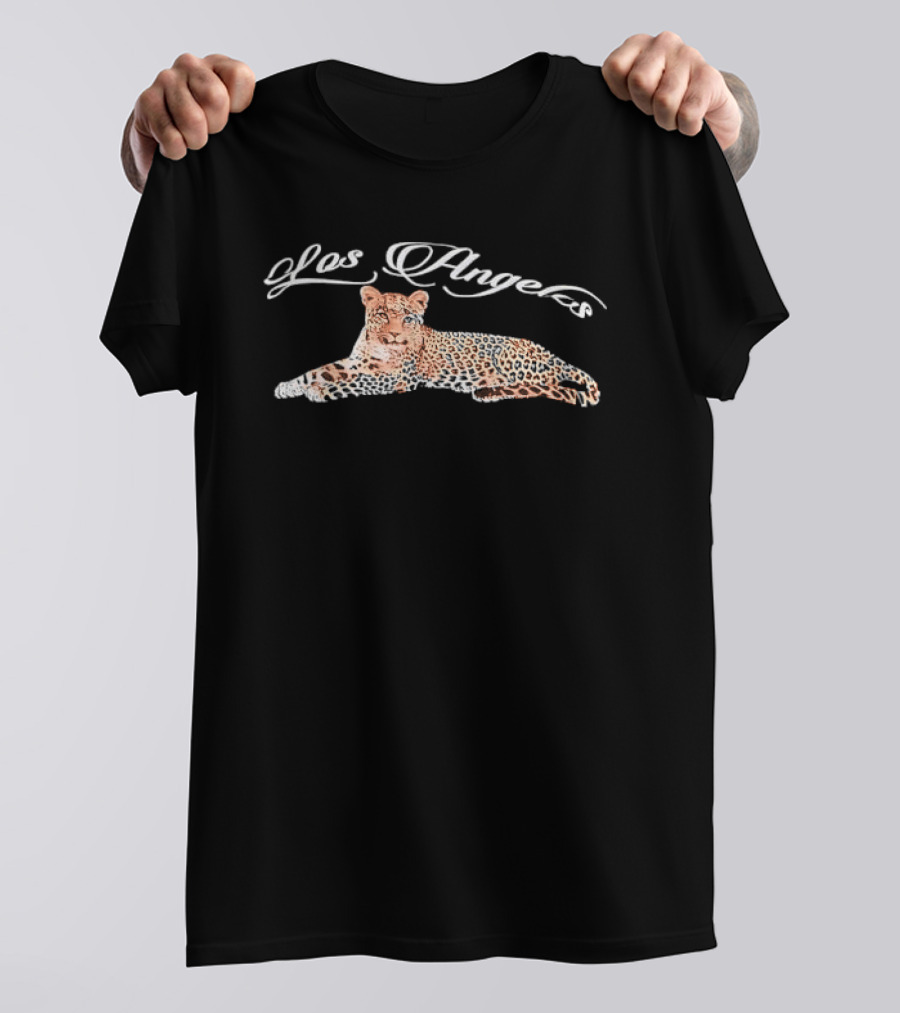 Los Angeles Spotted Leopard Lying Down T-Shirt