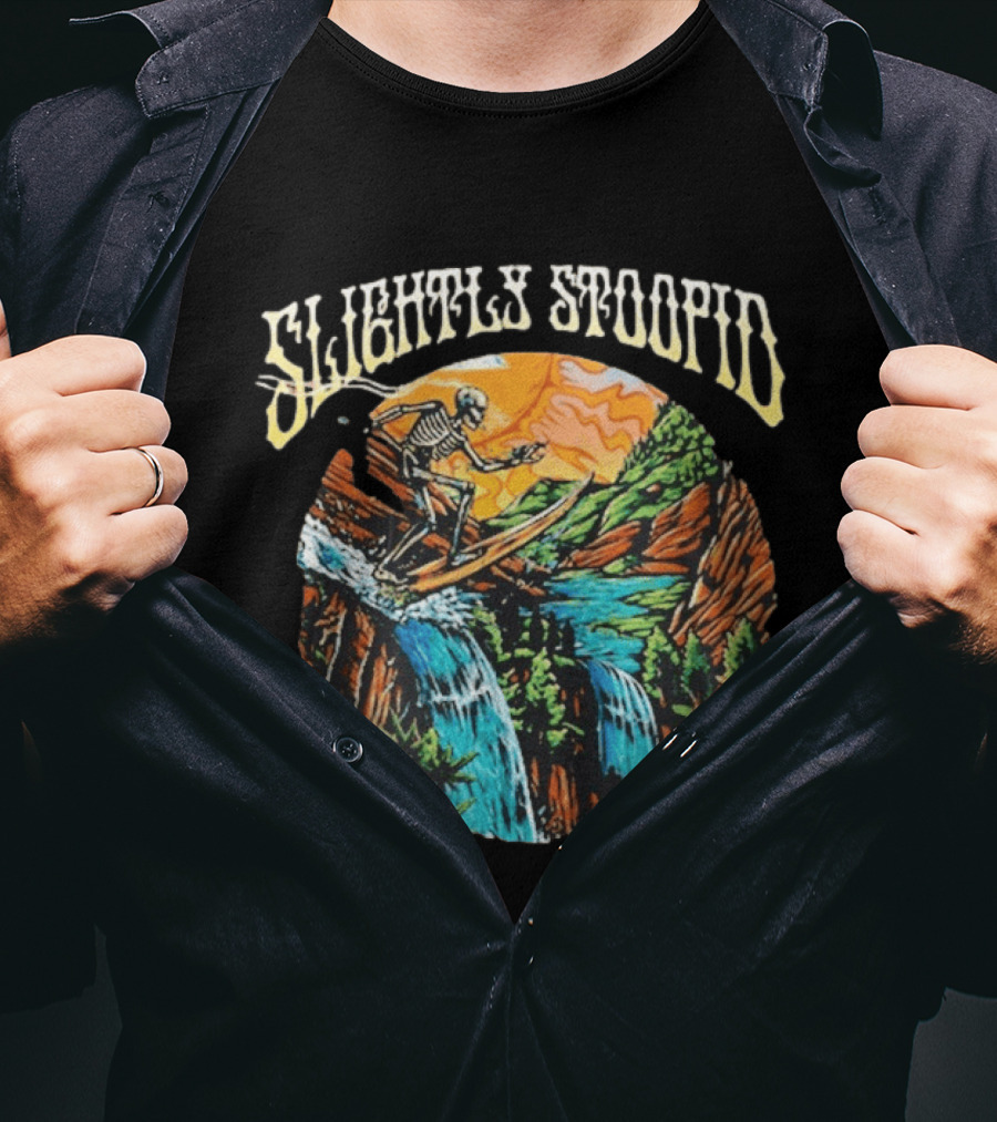 Slightly Stoopid Skeleton Surfing Red Rocks August 8 2026 T-Shirt