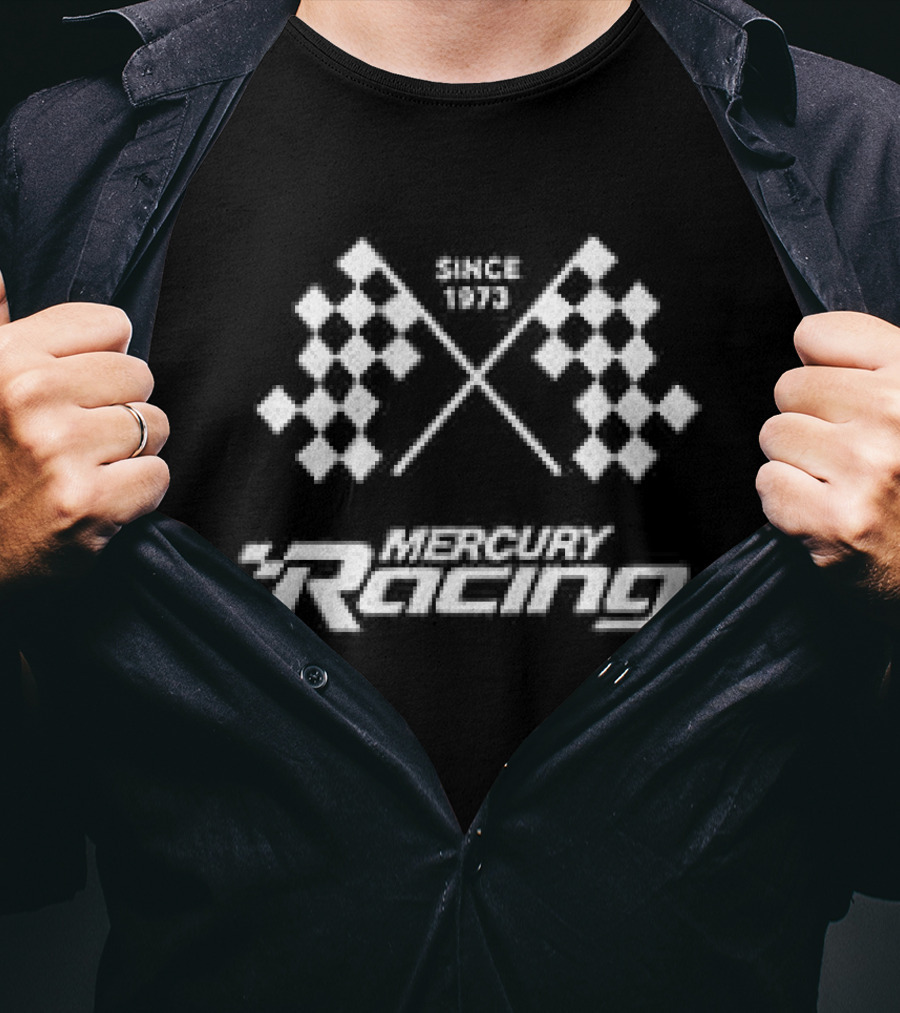 Speed Track Racing Tech Letter R Printed Men's T-Shirt