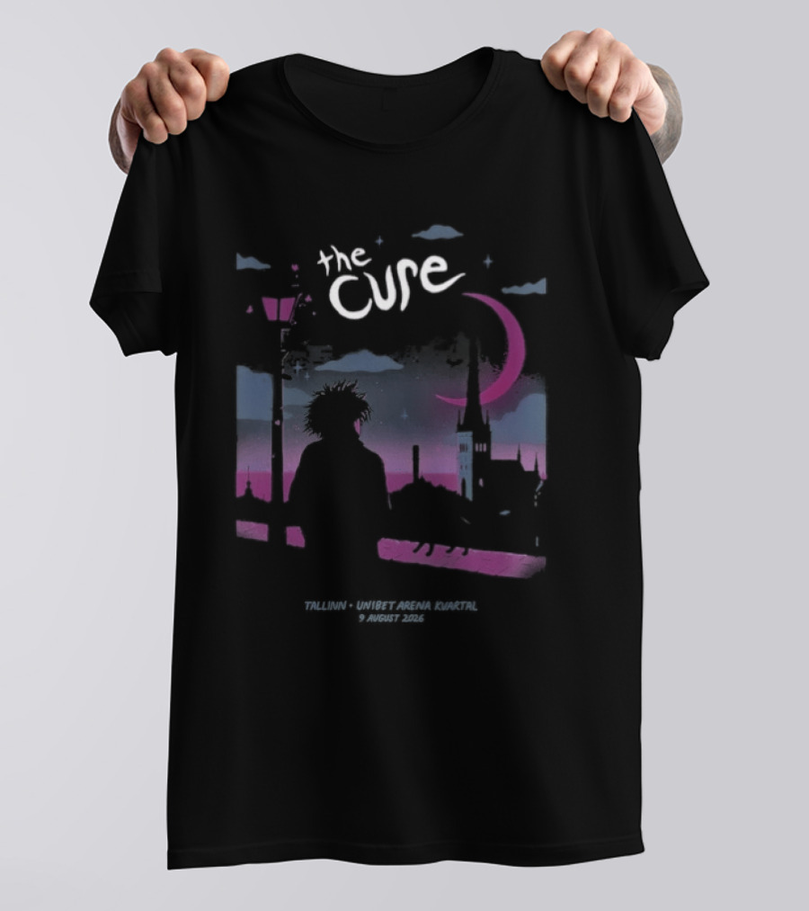 The Cure Tallinn 2026 Unibet Arena Kvartal 9 August Event T-Shirt