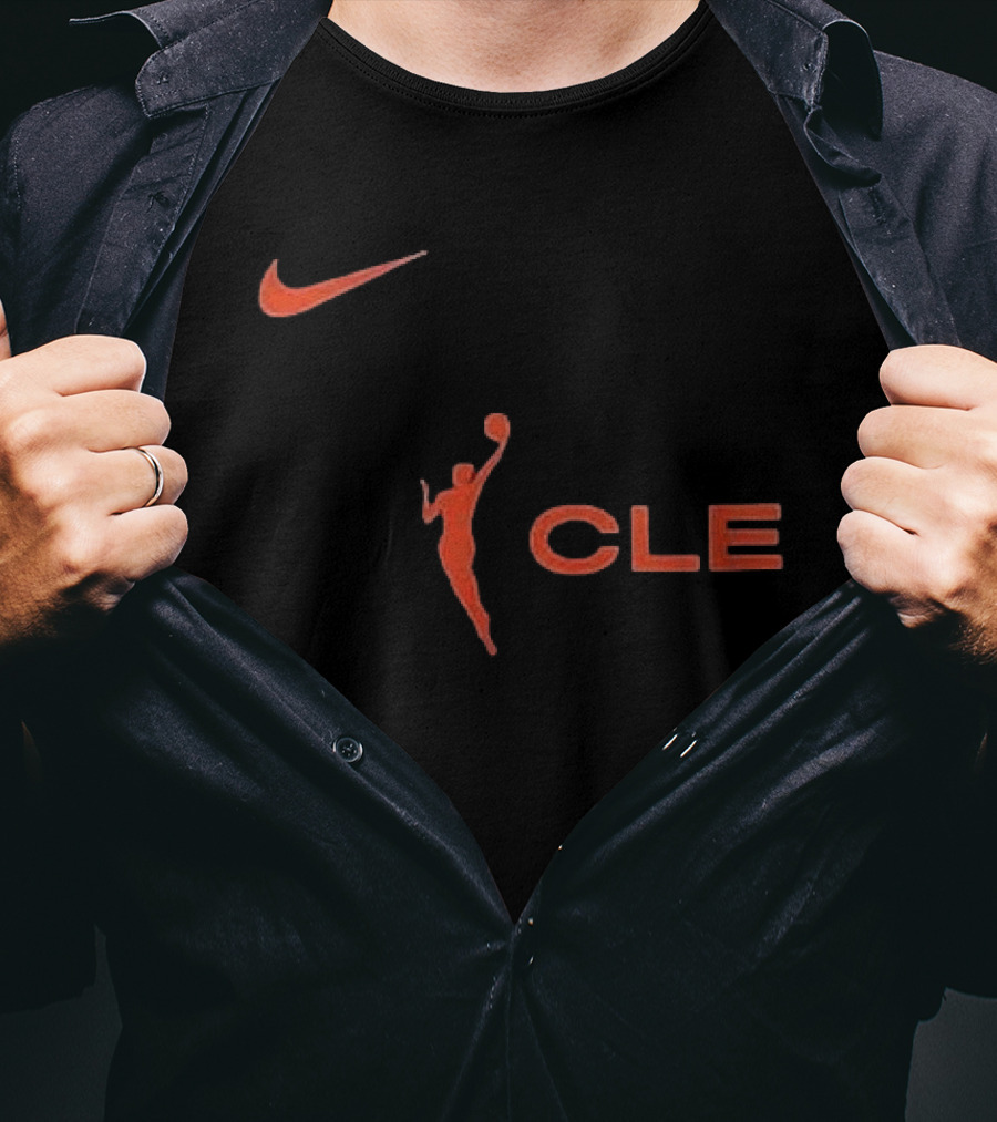 Nike WNBA Cleveland Basketball Icon CLE Orange T-Shirt