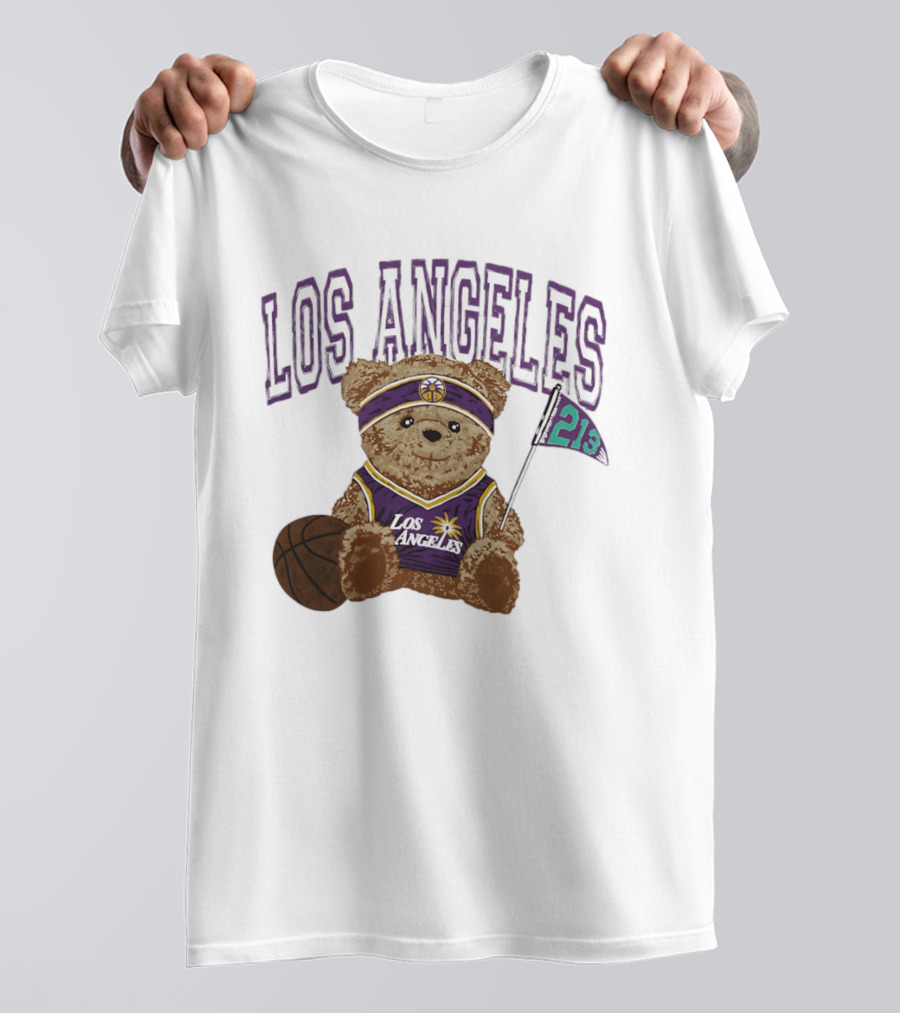 Los Angeles Basketball Bear 213 Team Spirit T-Shirt