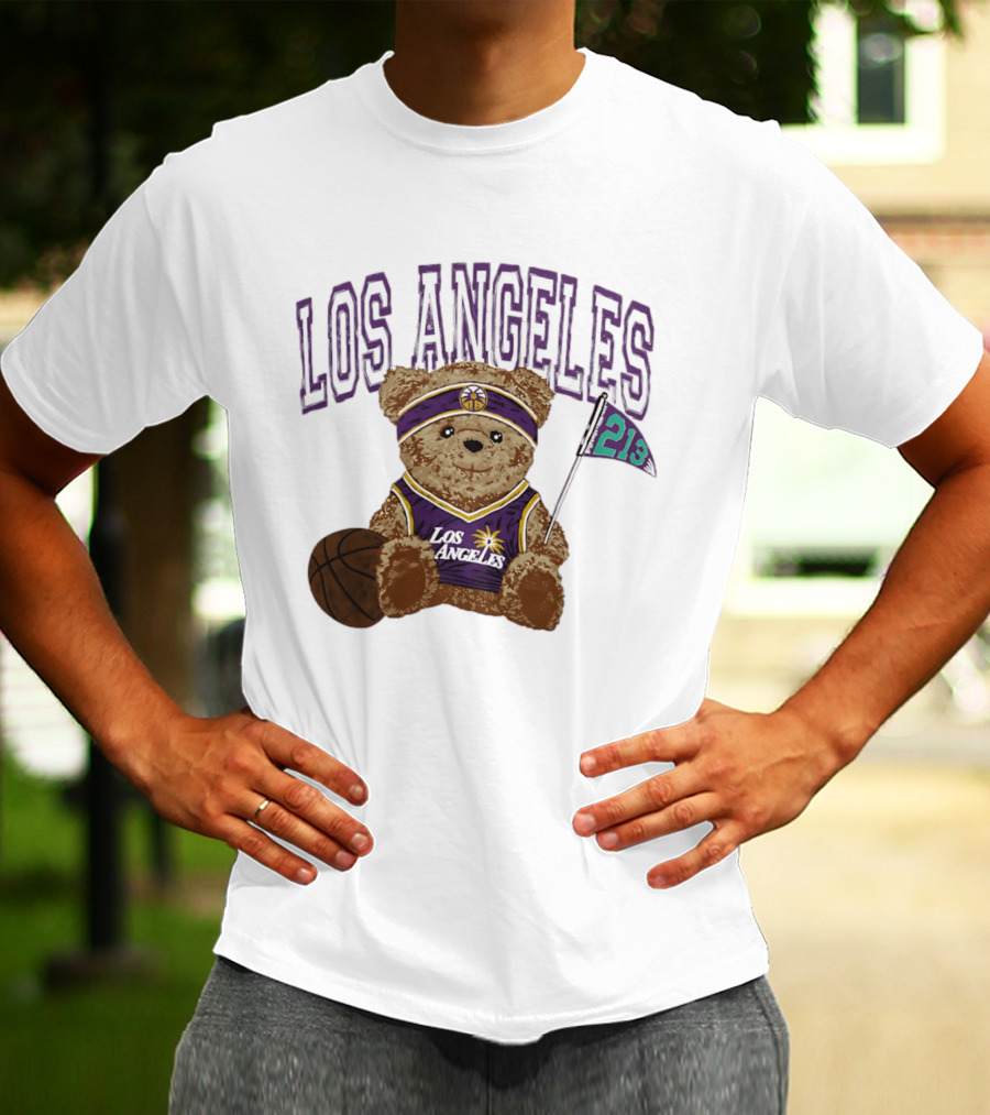 Los Angeles Basketball Bear 213 Team Spirit T-Shirt