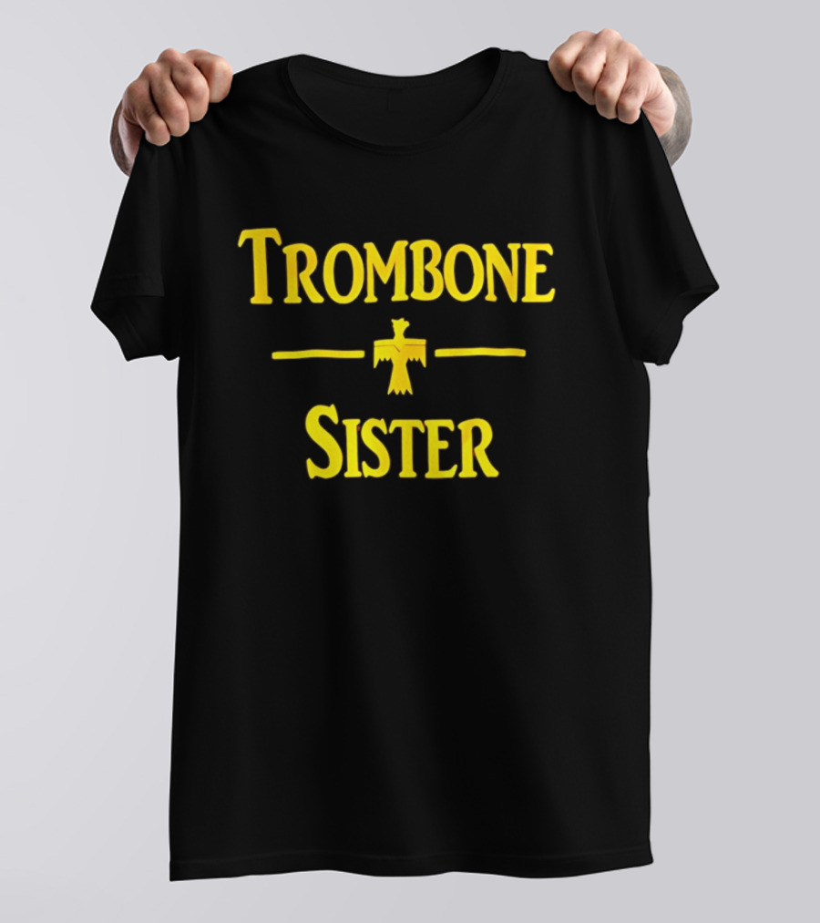 Trombone Sister Yellow Thunderbird Between Lines T-Shirt