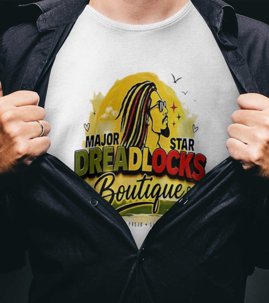 Major Star Dreadlocks Boutique Be You Shine Always Rastafarian Man Profile T-Shirt