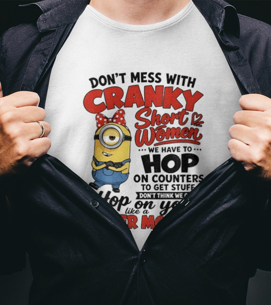 Minion Cranky Short Women Hop On Counters Spider Monkey T-Shirt