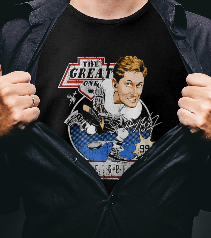Wayne Gretzky The Great One Los Angeles Kings Caricature Bruce Stark Collection 99 T-Shirt
