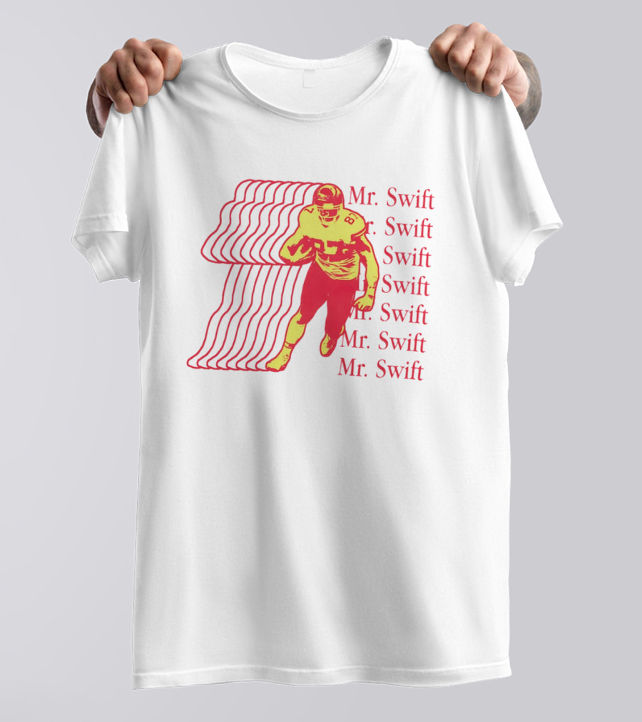 Mr. Swift Travis Kelce Football Player Graphic With Psychedelic Wave T-Shirt