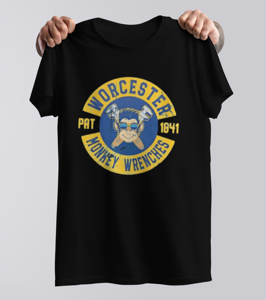 Worcester Pat 1841 Monkey Wrenches Monkey T-Shirt