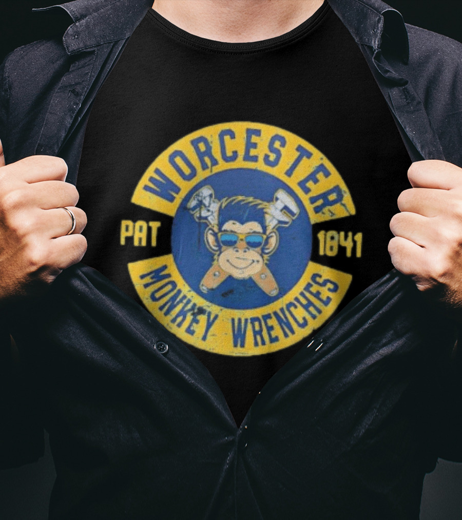 Worcester Pat 1841 Monkey Wrenches Monkey T-Shirt