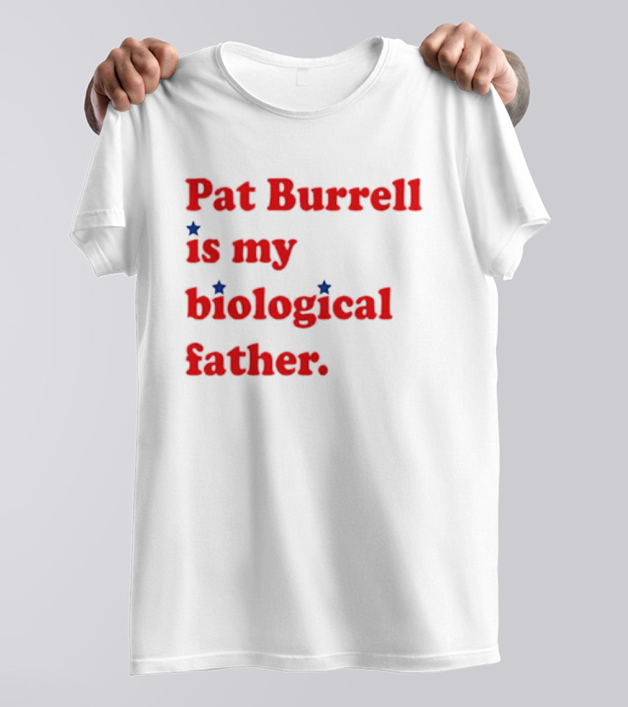 Pat Burrell Is My Biological Father Red Blue Star Dots T-Shirt