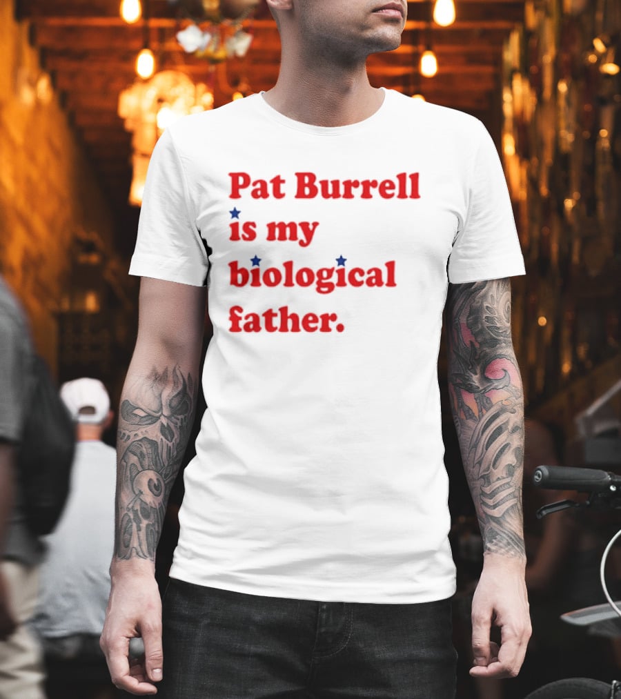 Pat Burrell Is My Biological Father Red Blue Star Dots T-Shirt