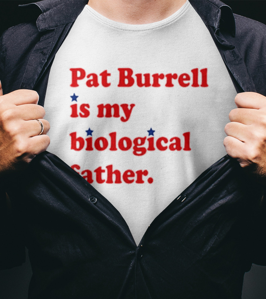 Pat Burrell Is My Biological Father Red Blue Star Dots T-Shirt