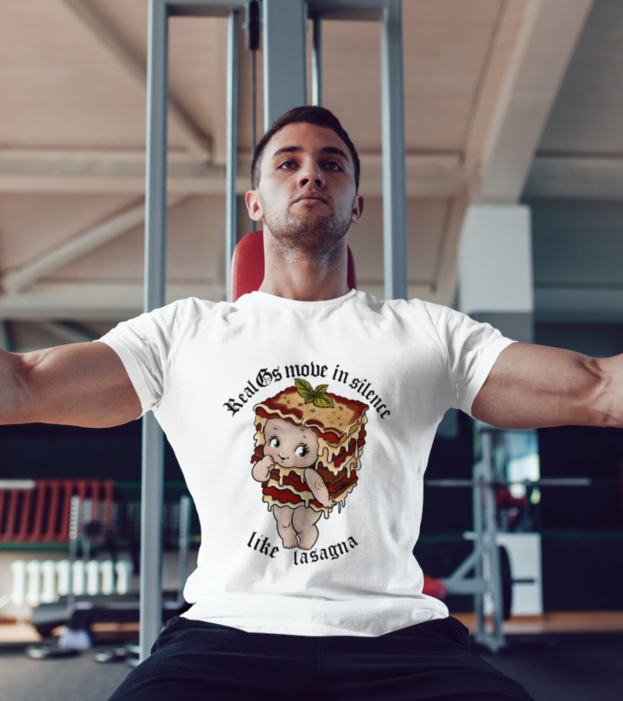 Real Gs Move In Silence Like Lasagna Baby Food Cute Pasta T-Shirt