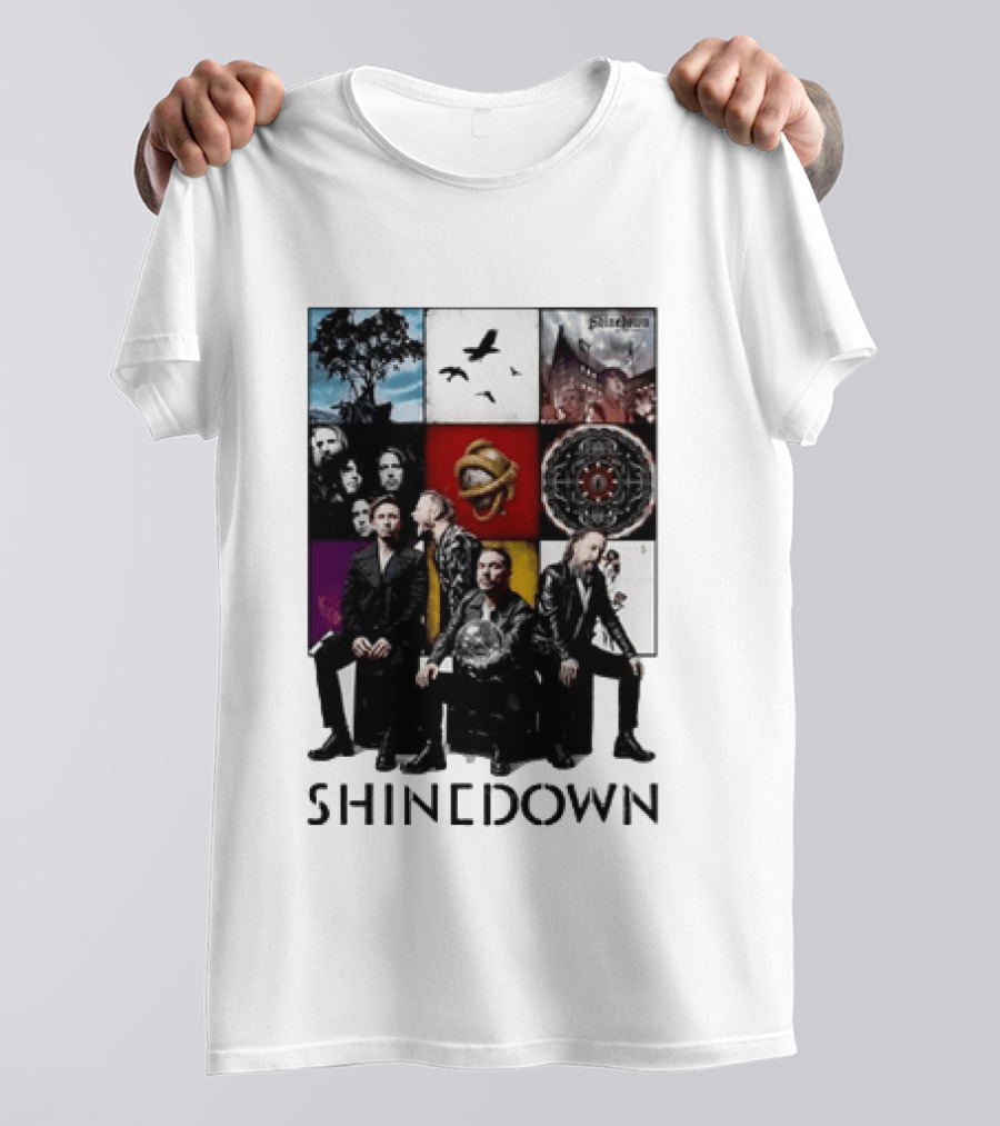 Shinedown Us And Them Album Cover Band Members Collage T-Shirt