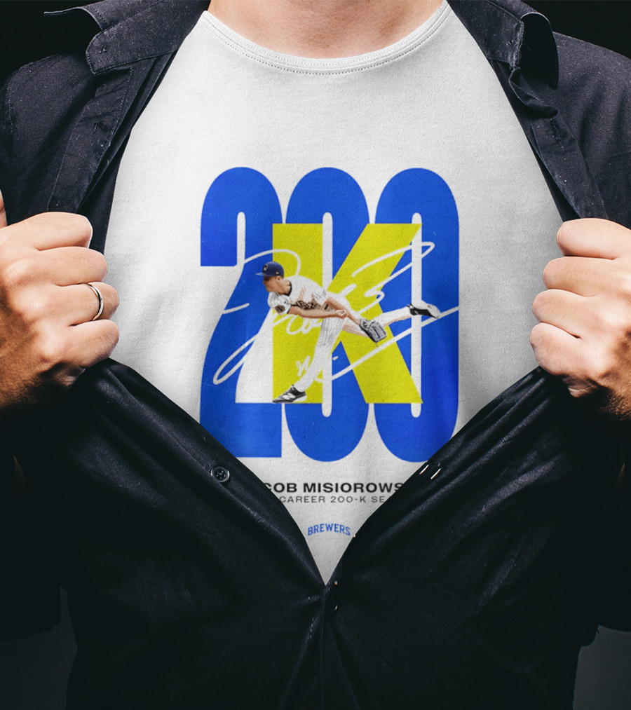 Jacob Misiorowski First Career 200 K Season Brewers 200K T-Shirt