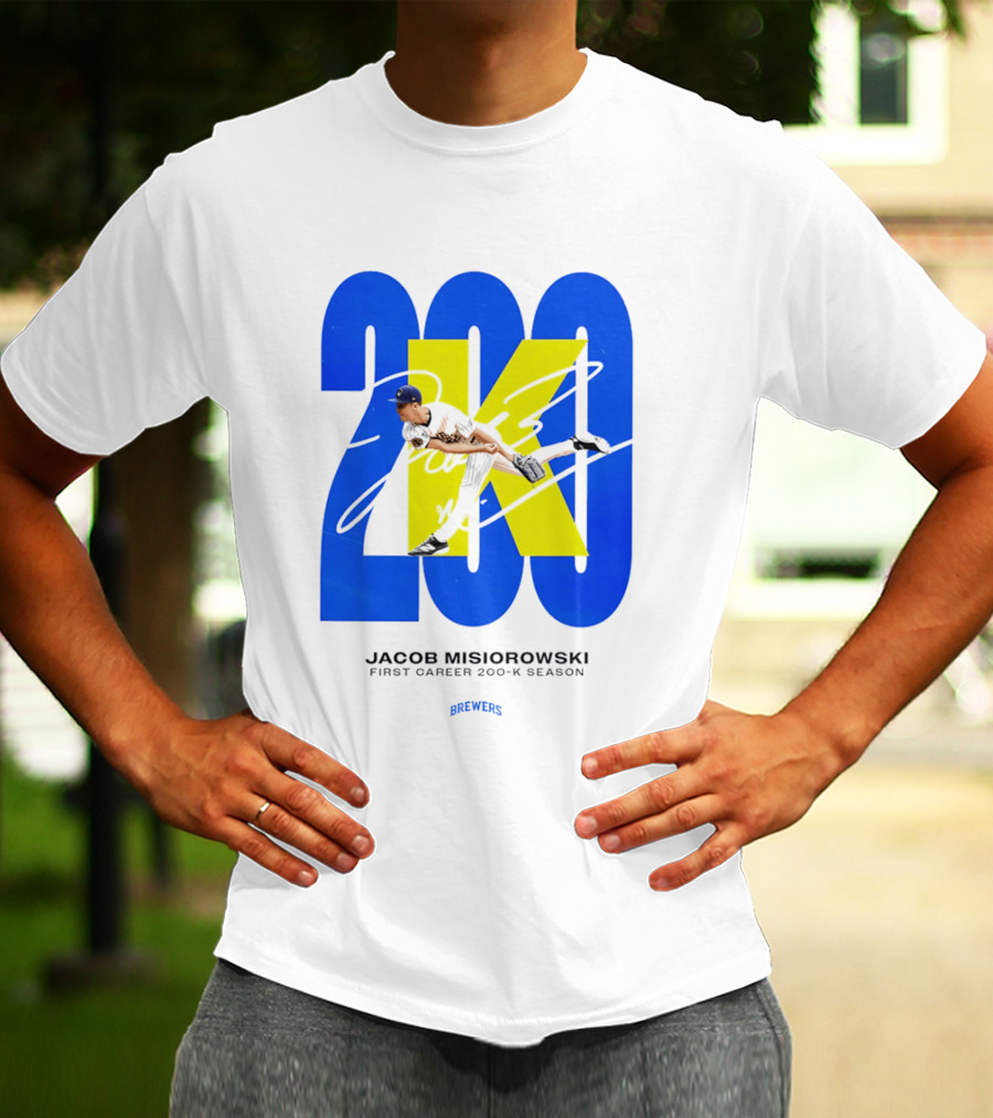 Jacob Misiorowski First Career 200 K Season Brewers 200K T-Shirt