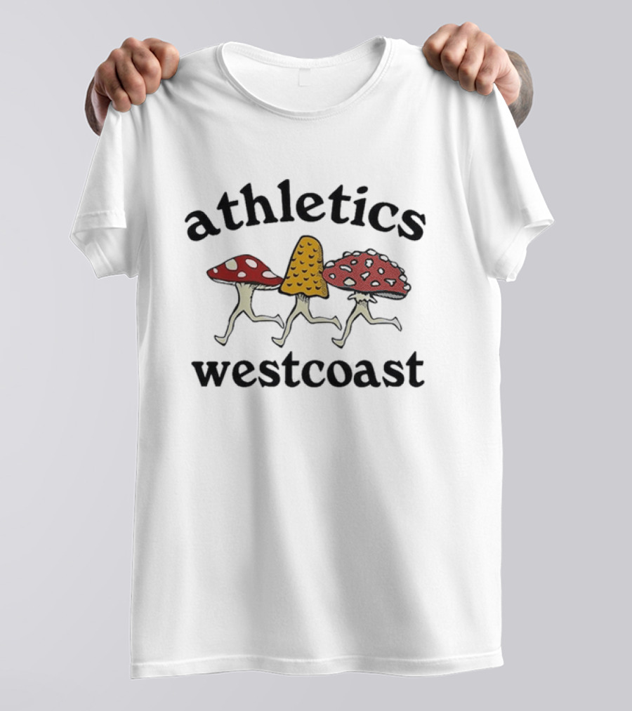 Athletics West Coast Fun Run Mushrooms Running T-Shirt