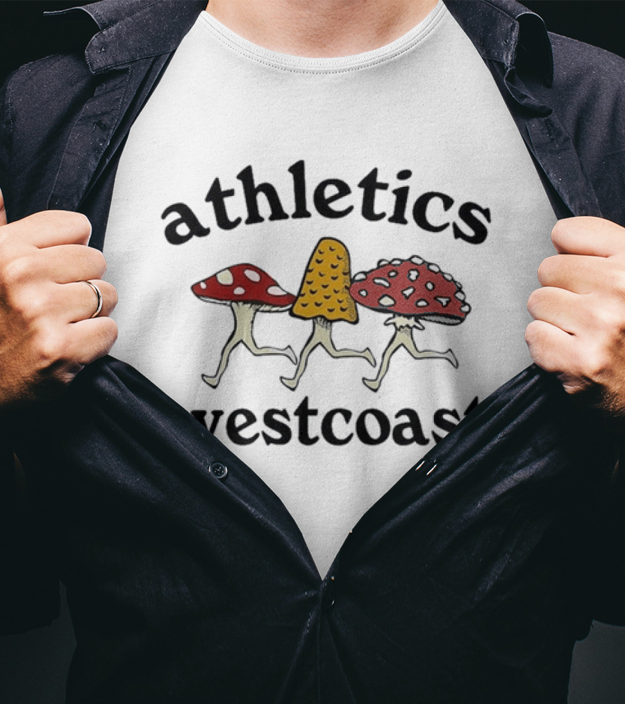 Athletics West Coast Fun Run Mushrooms Running T-Shirt