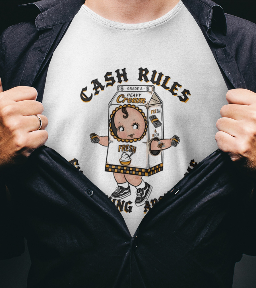 Cash Rules Everything Around Me Heavy Cream Fresh Baby T-Shirt