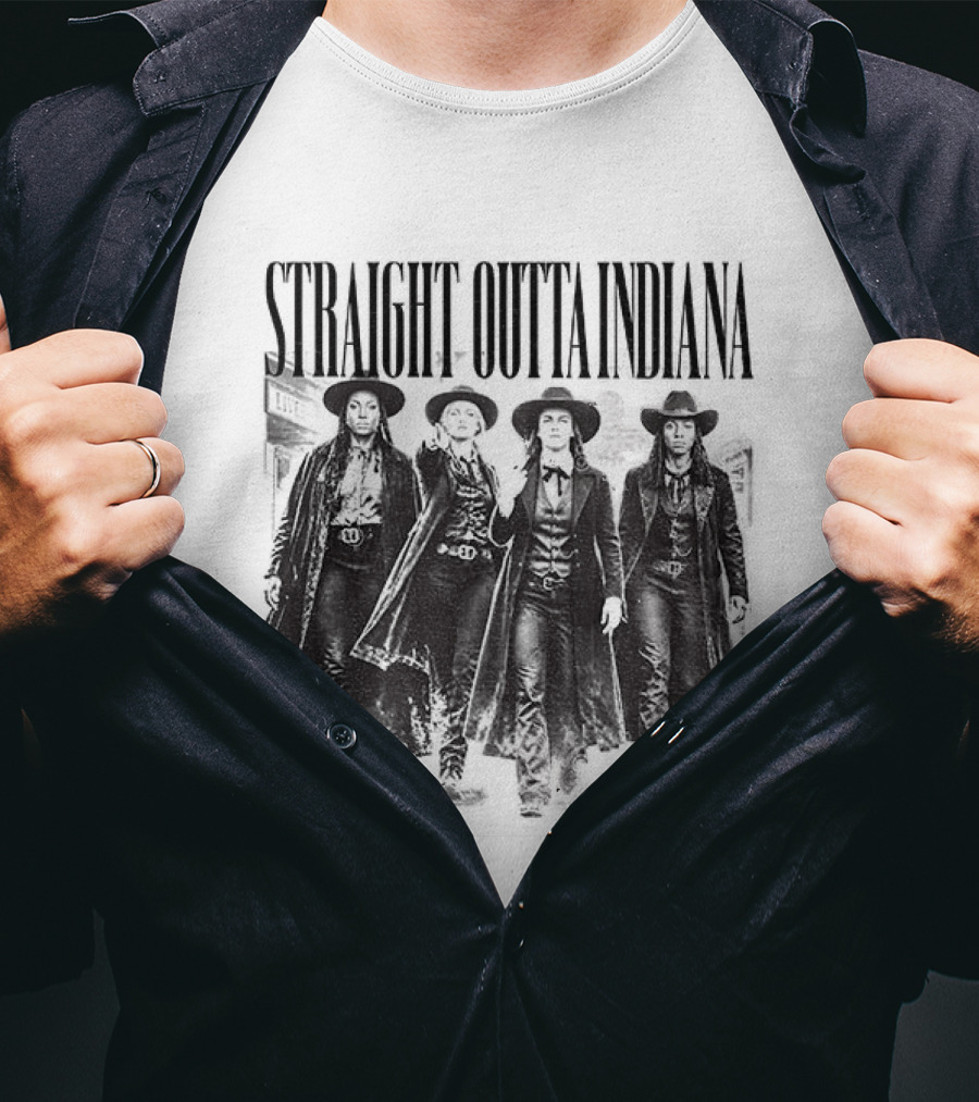 Straight Outta Indiana Cunningham Caitlin Clark Feverstone T-Shirt
