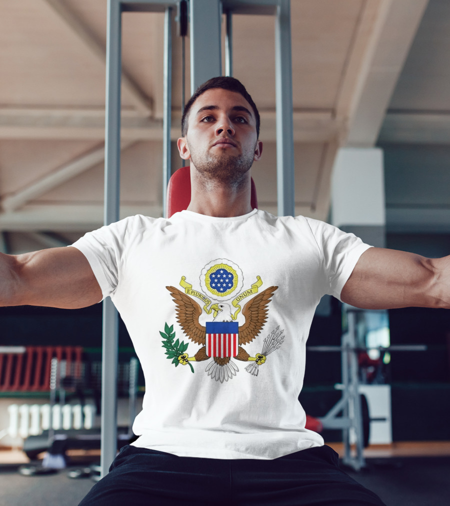 E Pluribus Unum Bald Eagle Olive Branch United States T-Shirt