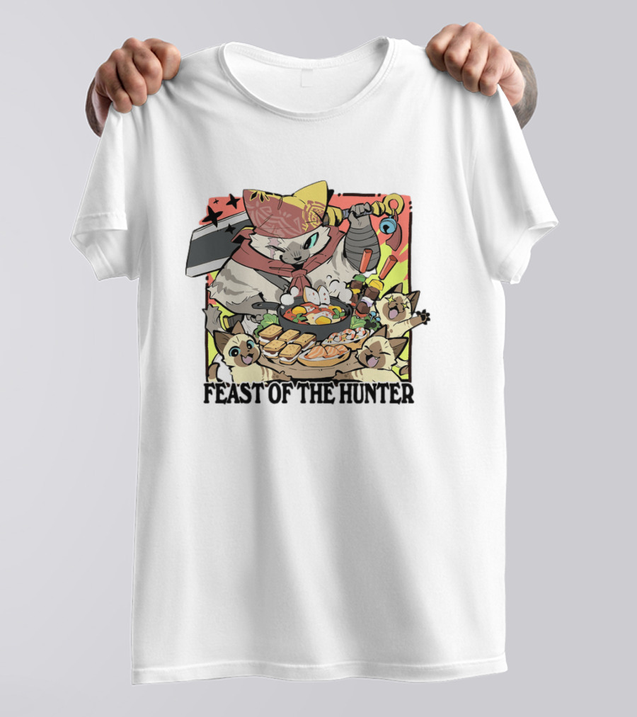 Feast Of The Hunter Cats Cooking Sushi And Food Celebration T-Shirt
