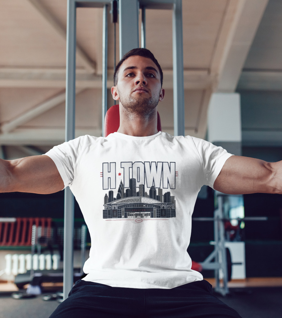 H Town Houston Texas Skyline Football Stadium T-Shirt