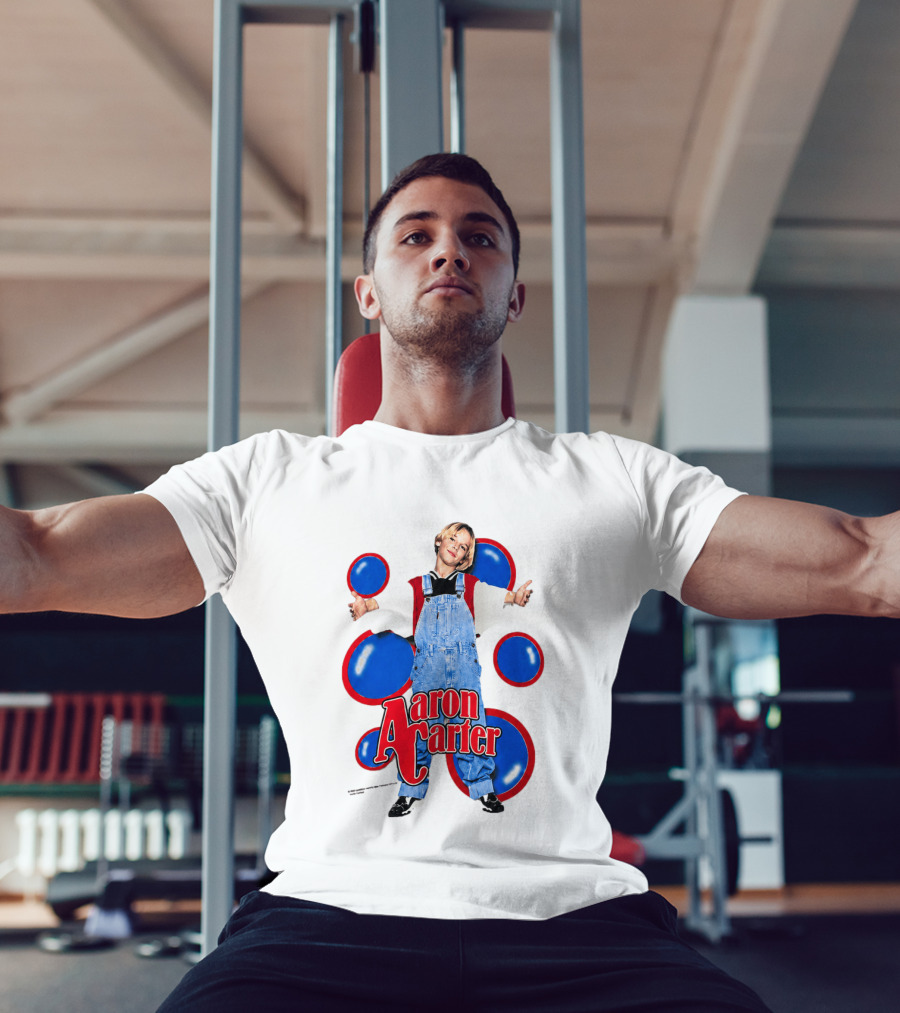 Aaron Carter Overalls Blue Red Circles Fashion T-Shirt
