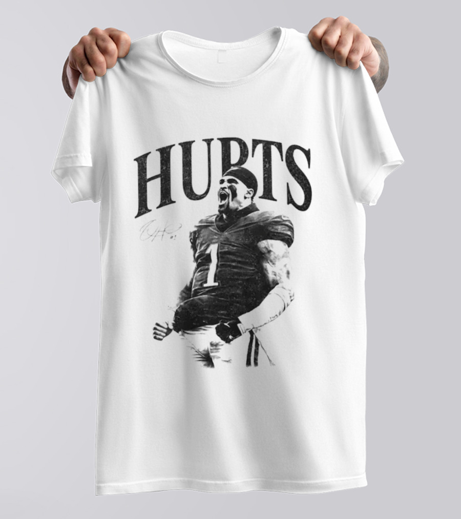 Jalen Hurts Philadelphia Eagles Number One Signature Football Player T-Shirt