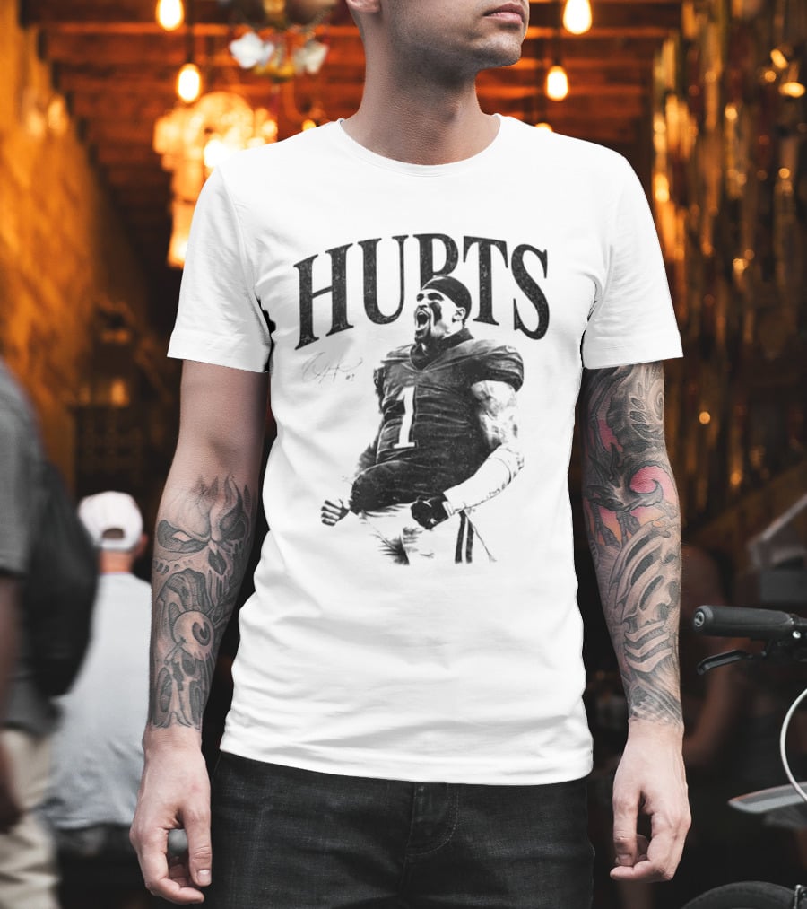 Jalen Hurts Philadelphia Eagles Number One Signature Football Player T-Shirt