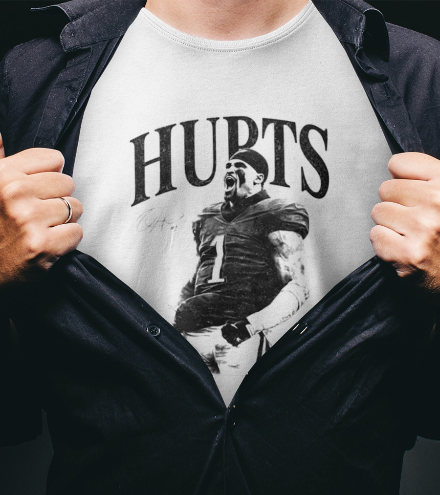 Jalen Hurts Philadelphia Eagles Number One Signature Football Player T-Shirt